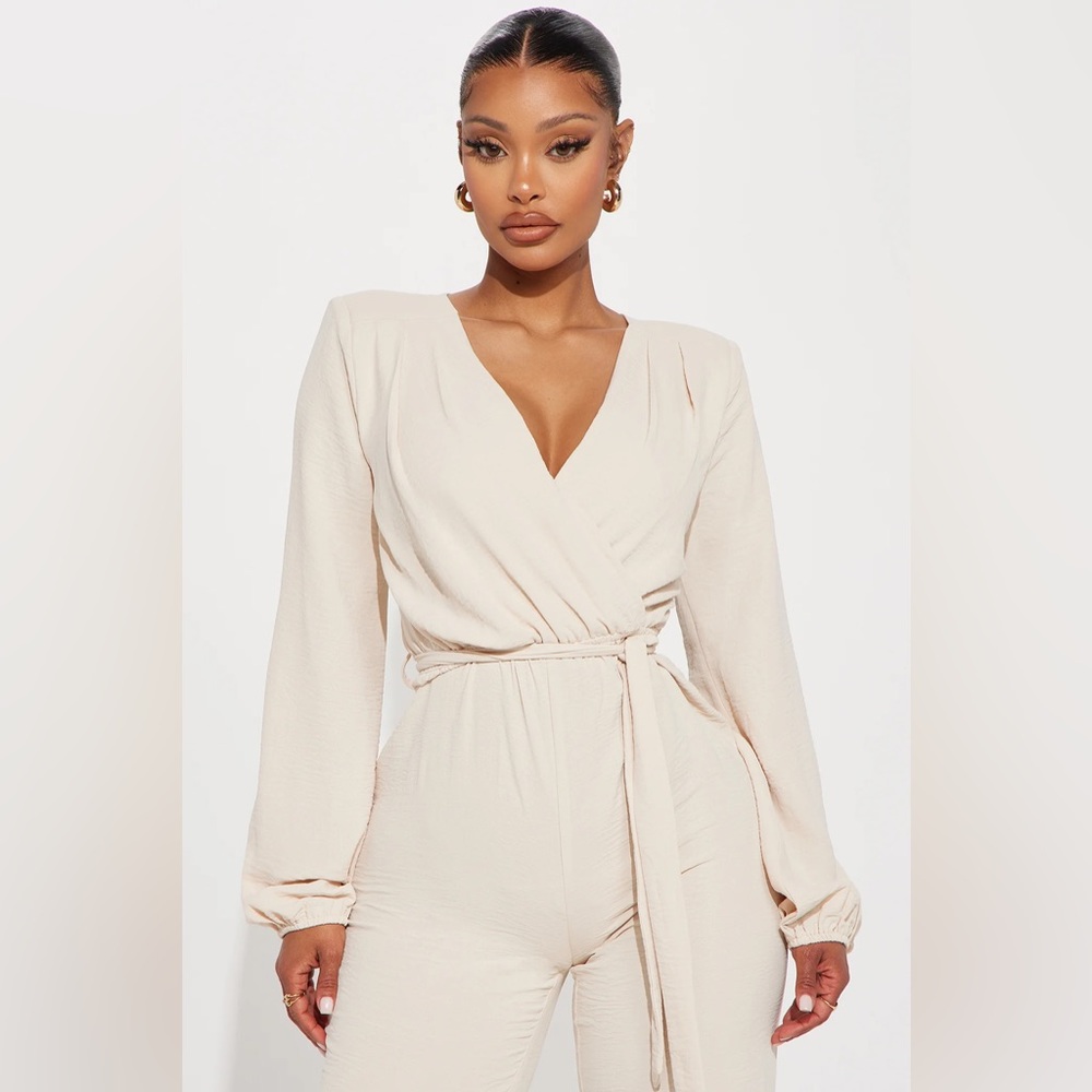 Fashion Nova Mille Jumpsuit- Oatmeal